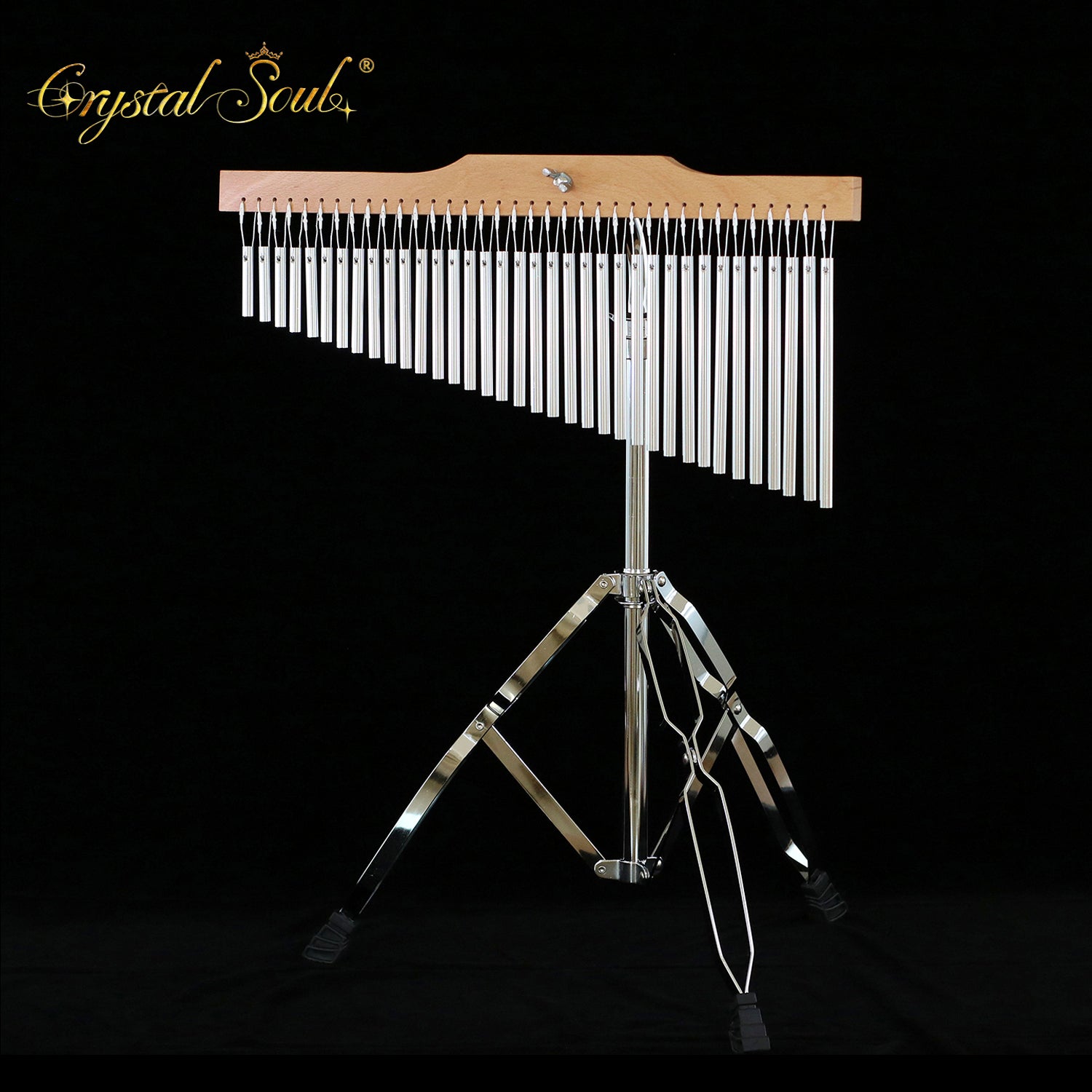 Crystal Soul 36/25 Sets of Silver Wind Chime with Bracket the Percussion Instruments