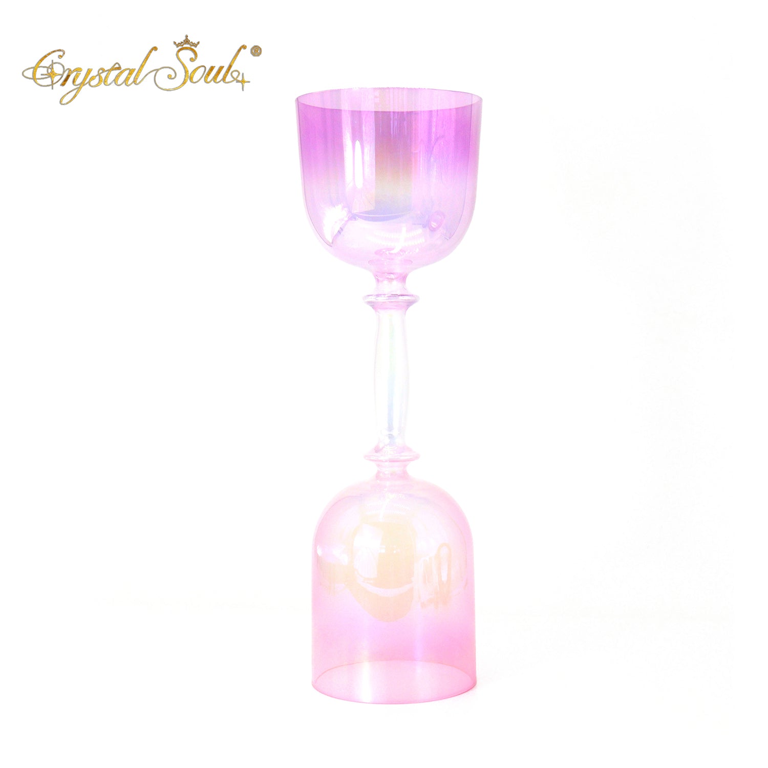 Crystal Soul Pink Purple Gradient Clear Double-headed Crystal Holy