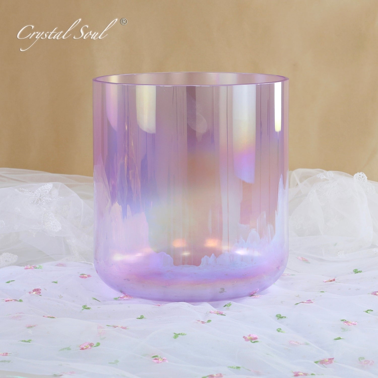 Crystal Soul Purple Clear Aurora Alchemy Crystal Bowl