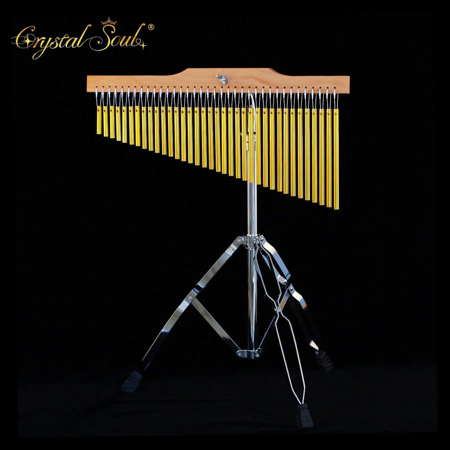 Crystal Soul 36/25 Sets of Golden Wind Chime with Bracket the Percussion Instruments