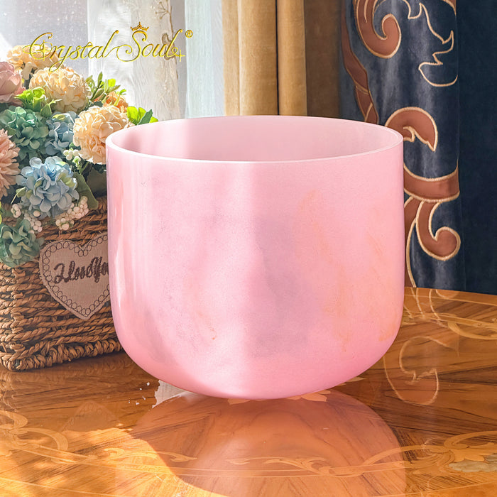 Crystal Soul Pink Ocean Gold Kunzite Alchemy Crystal Singing Bowl