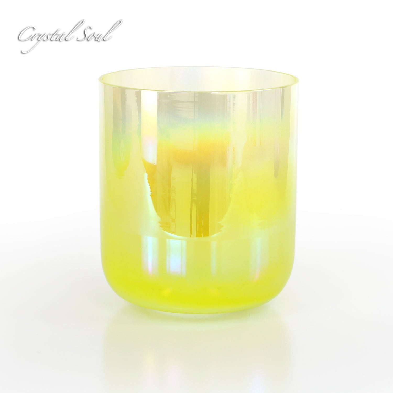Crystal Soul Yellow Clear Gradient Alchemy Crystal Bowl