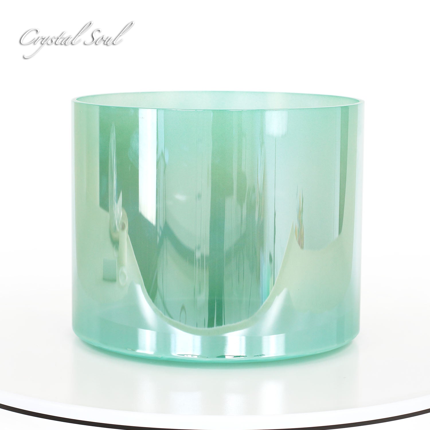 Crystal Soul Teal Laser Clear Alchemy Crystal Bowl