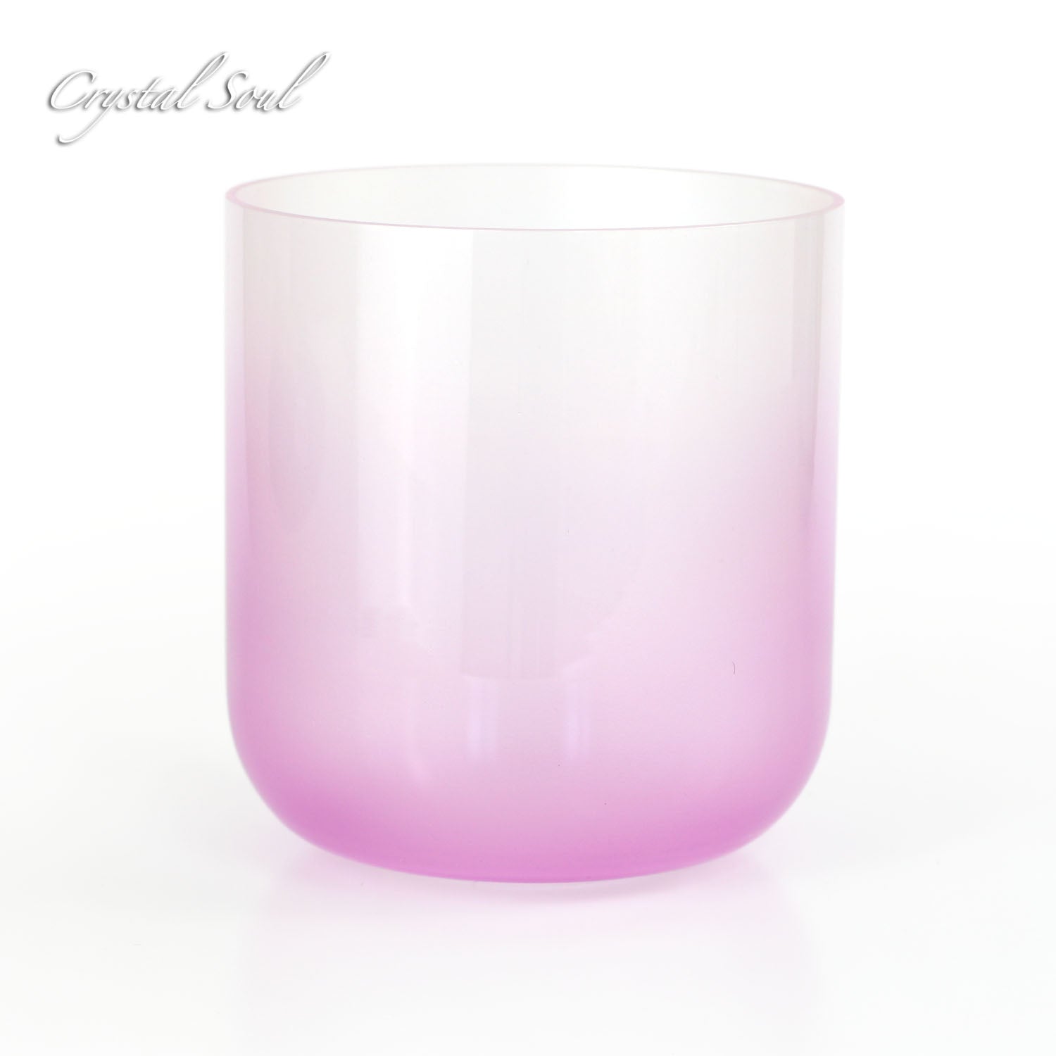 Crystal Soul Pink Clear Gradient Alchemy Crystal Bowl