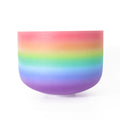 Crystal Soul Rainbow Colorful Gradient Frosted Quartz Crystal Singing Bowl