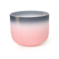 Crystal Soul Grey-rimmed Pink Frosted Quartz Crystal Singing Bowl