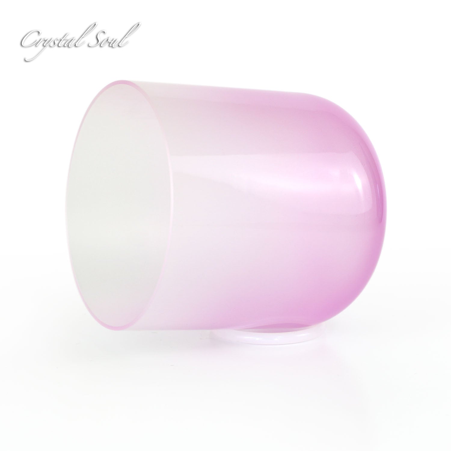 Crystal Soul Pink Clear Gradient Alchemy Crystal Bowl