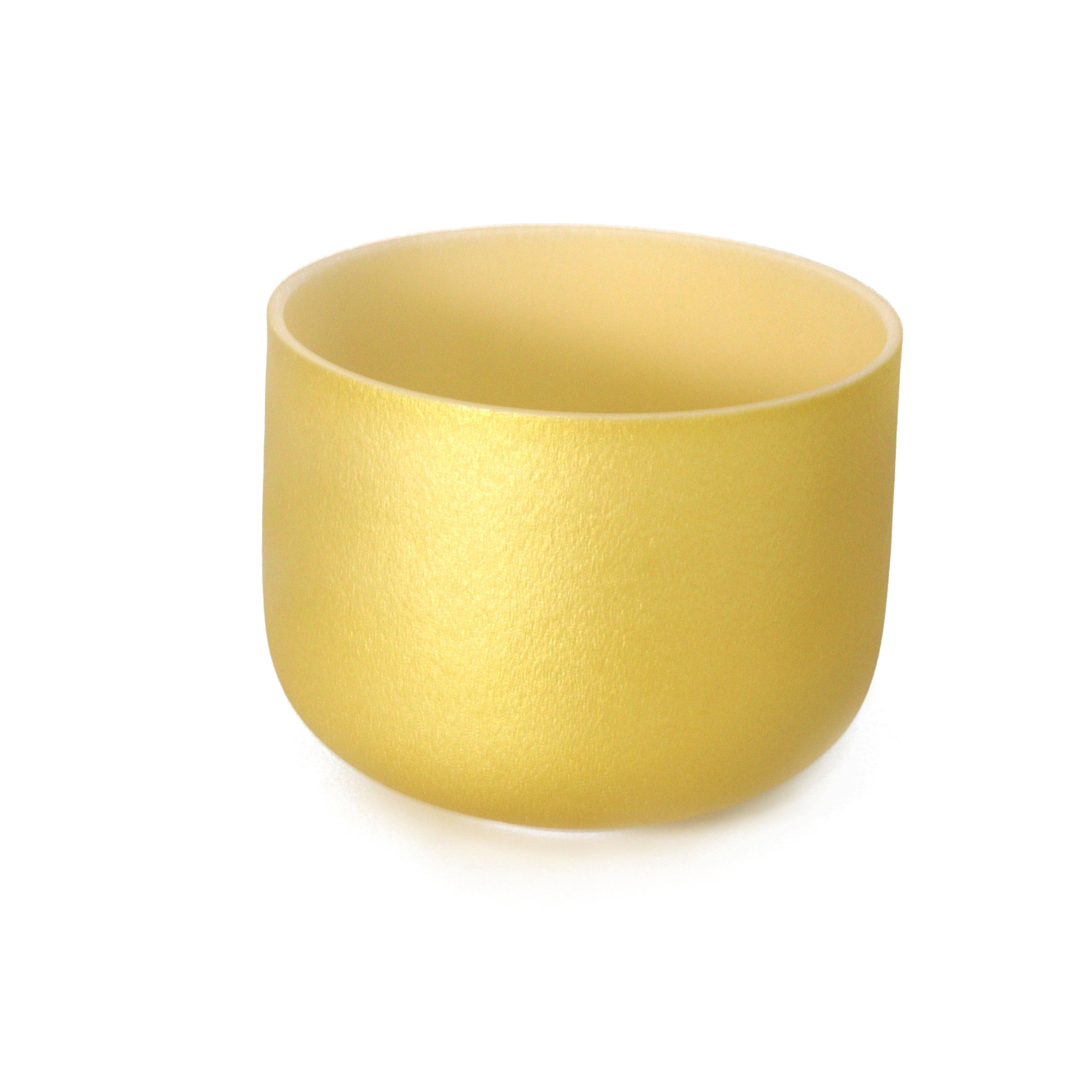 Crystal Soul Gold Frosted Quartz Crystal Singing Bowl