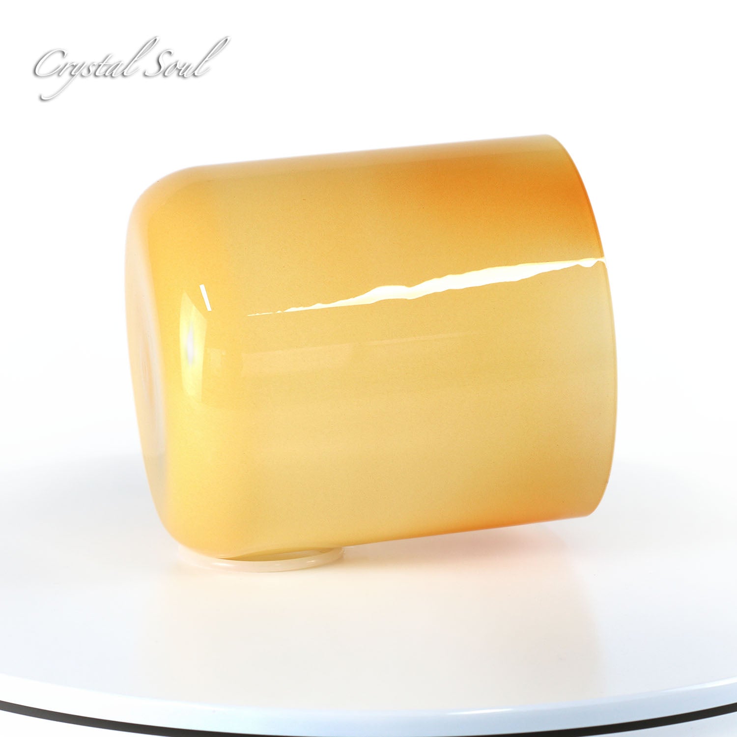 Crystal Soul Orange Tie-Dye Alchemy Crystal Bowl