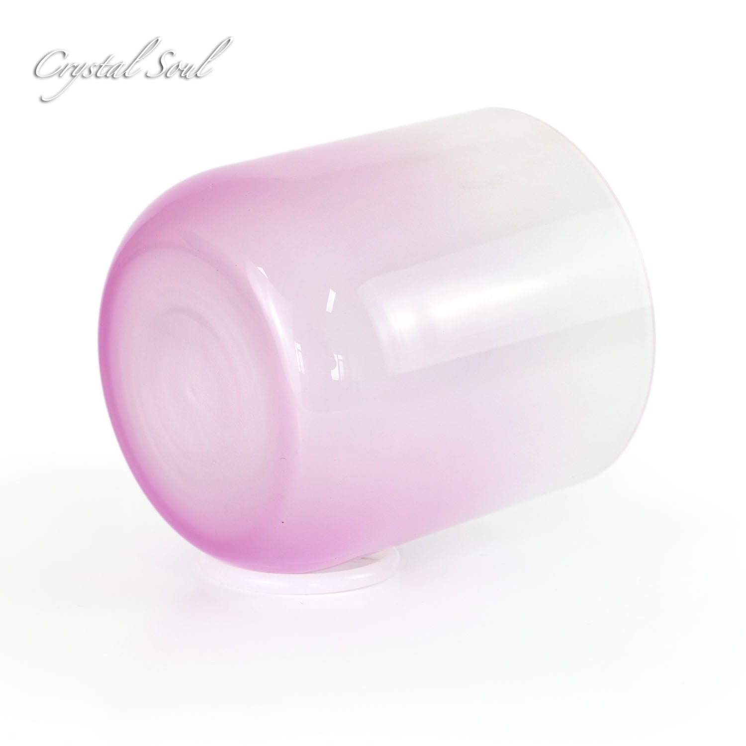 Crystal Soul Pink Clear Gradient Alchemy Crystal Bowl