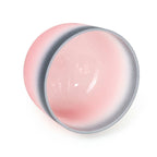 Crystal Soul Grey-rimmed Pink Frosted Quartz Crystal Singing Bowl