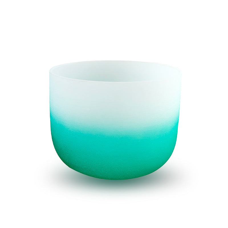 Crystal Soul Green White Gradient Quartz Crystal Singing Bowl