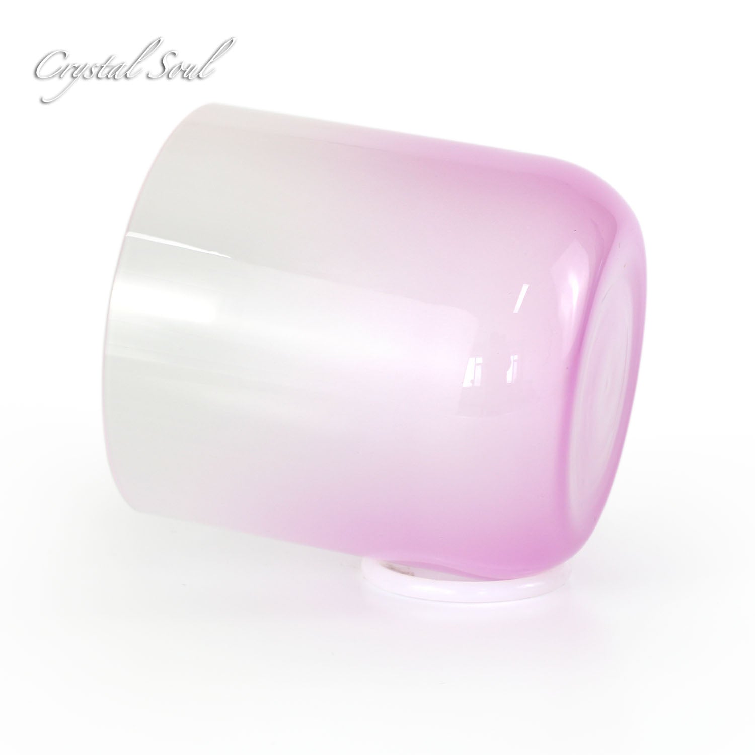 Crystal Soul Pink Clear Gradient Alchemy Crystal Bowl