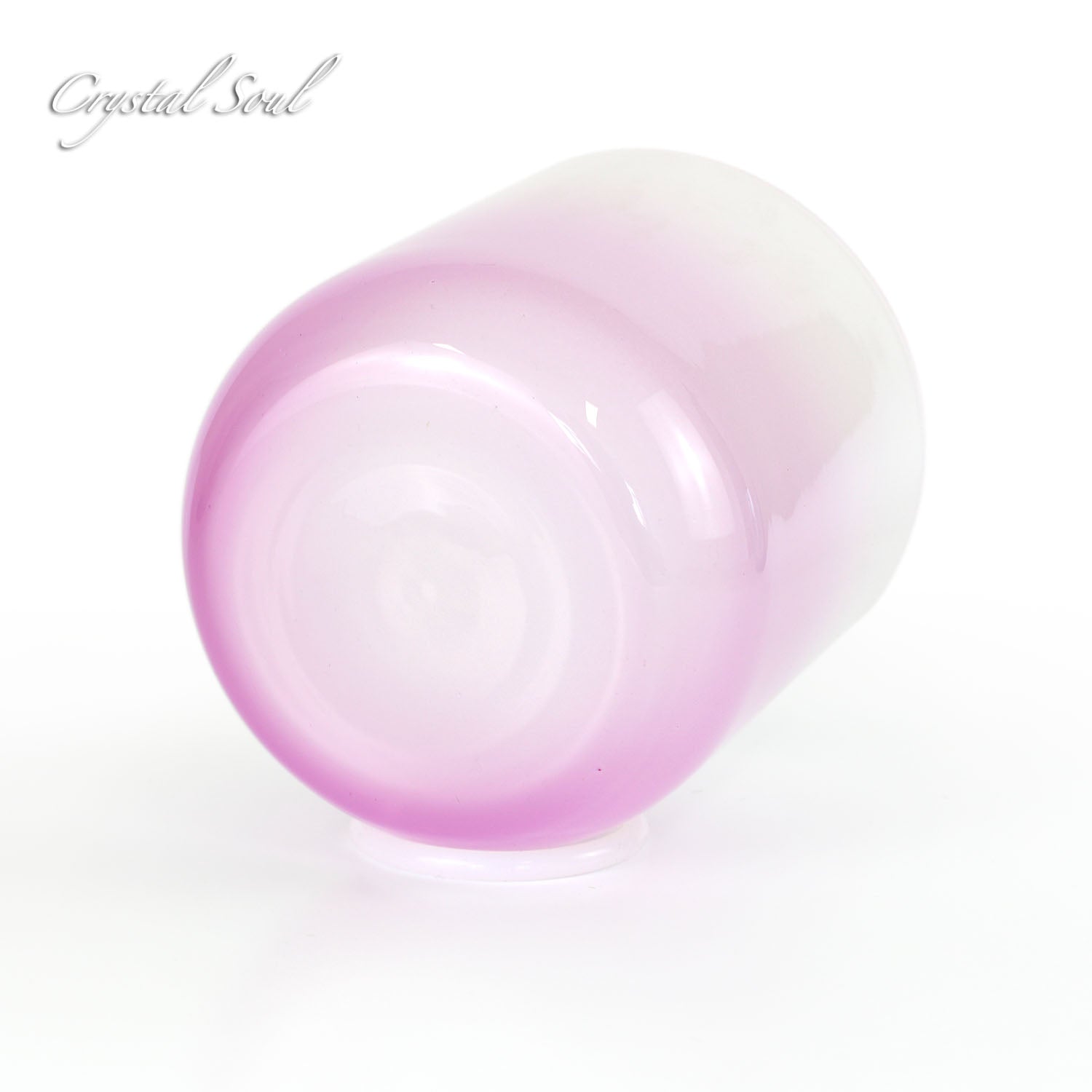 Crystal Soul Pink Clear Gradient Alchemy Crystal Bowl