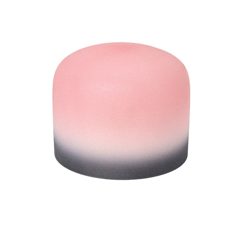 Crystal Soul Grey-rimmed Pink Frosted Quartz Crystal Singing Bowl