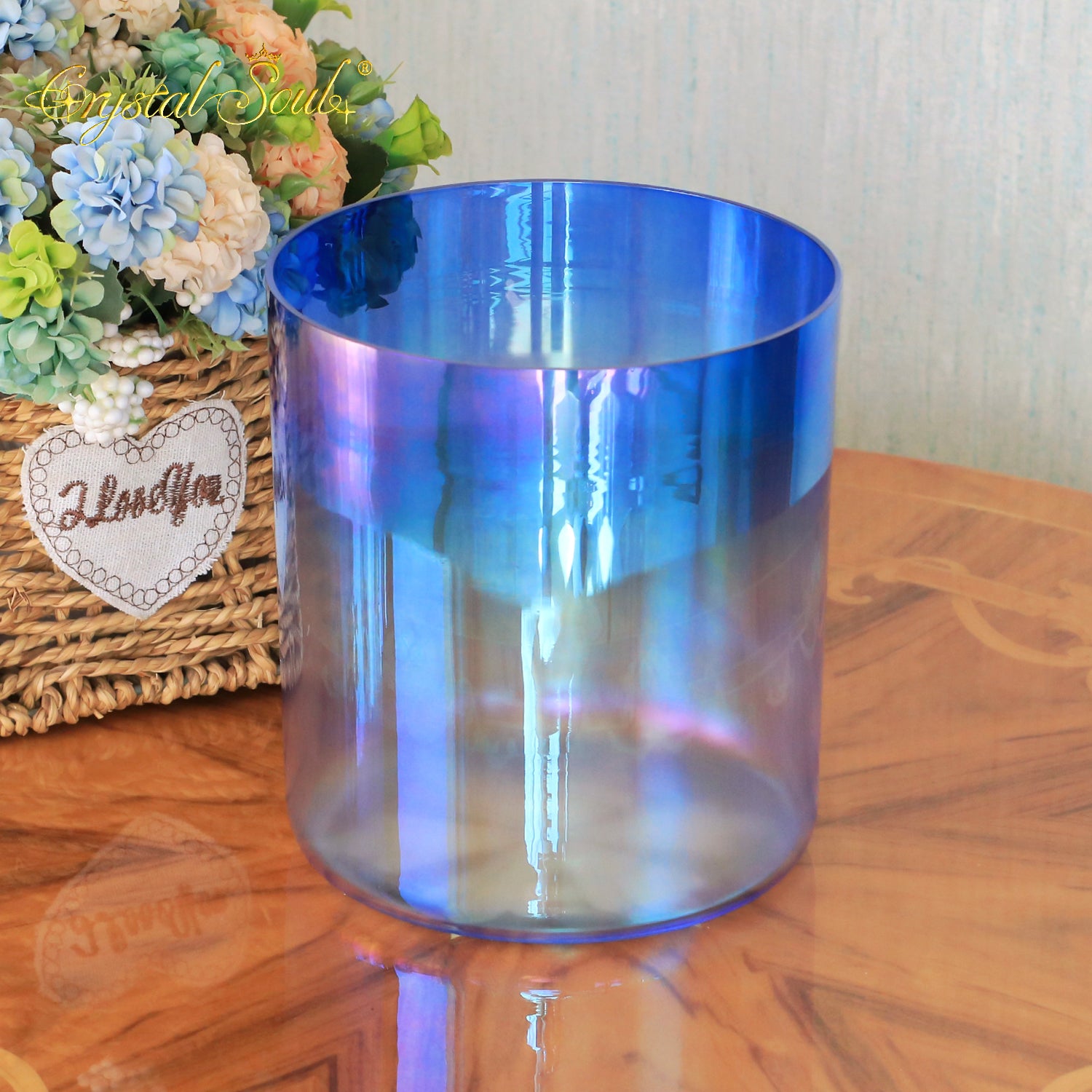 Crystal Soul Indigo Clear Gradient Alchemy Crystal Bowl