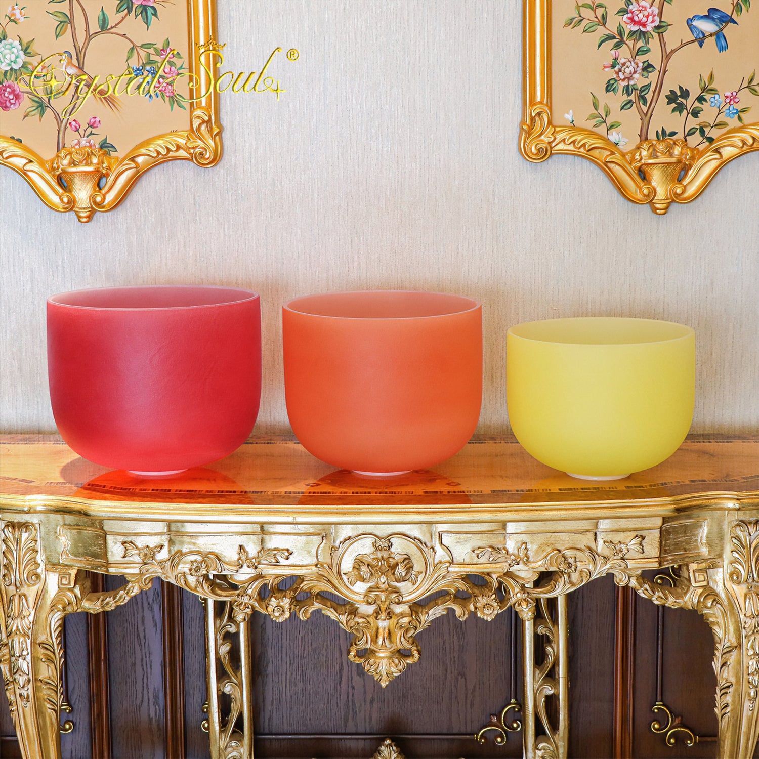 Crystal Soul Classic Seven Chakra Frosted Crystal Bowl
