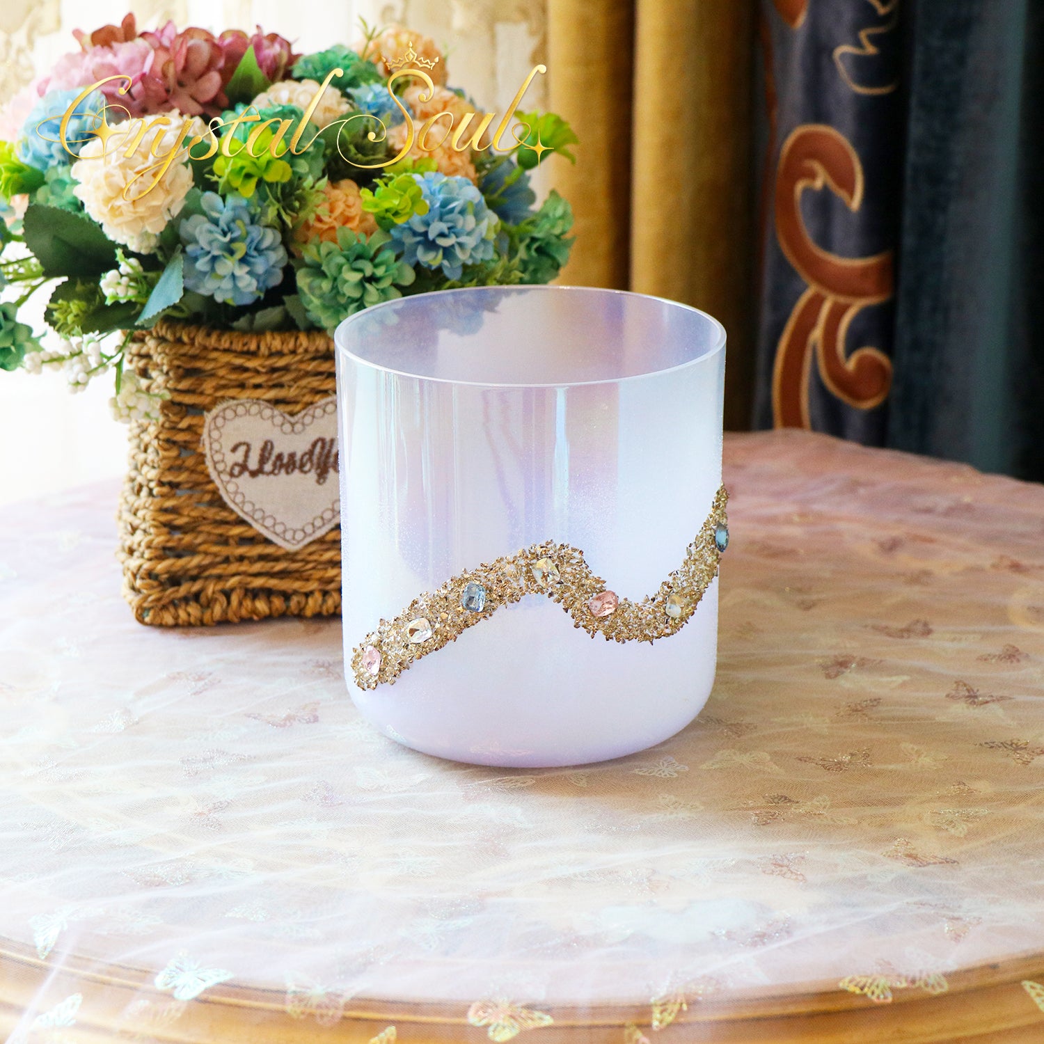 Crystal Soul Spiritual Series Gemstone Mountain Range Alchemy Crystal Bowl