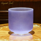 Crystal Soul Macaron Indigo Frosted Crystal Singing Bowl