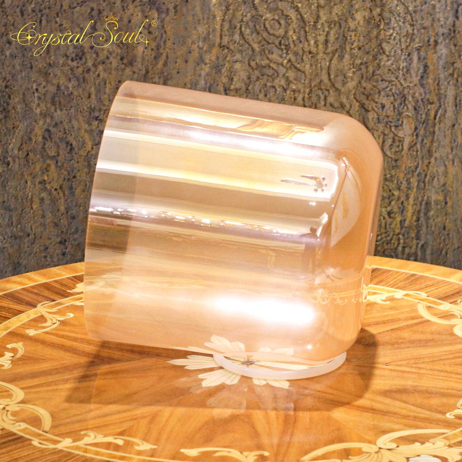 Crystal Soul Pearl Orange Alchemy Crystal Bowl