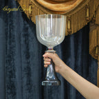 Crystal Soul Black-Gray-Silver-White Pearl Gradient Holy Grail Crystal Bowl