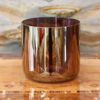 Crystal Soul Multi-Changing Golden Brown Crystal Singing Bowl