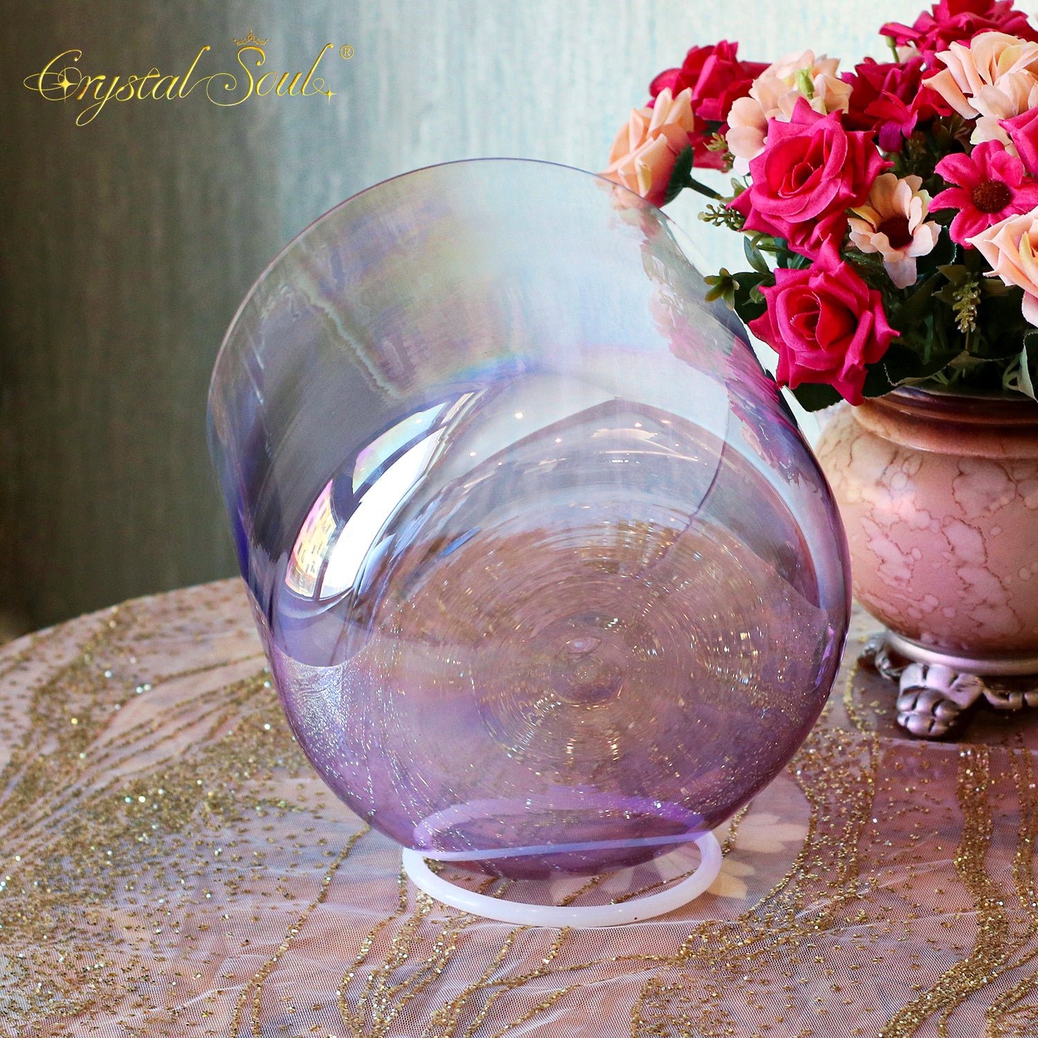 Crystal Soul High Quality Thickened Purple Aurora Alchemy Crystal Bowl