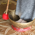 Crystal Soul 40cm Handmade Feet Carved Singing Bowl Standing Bowls