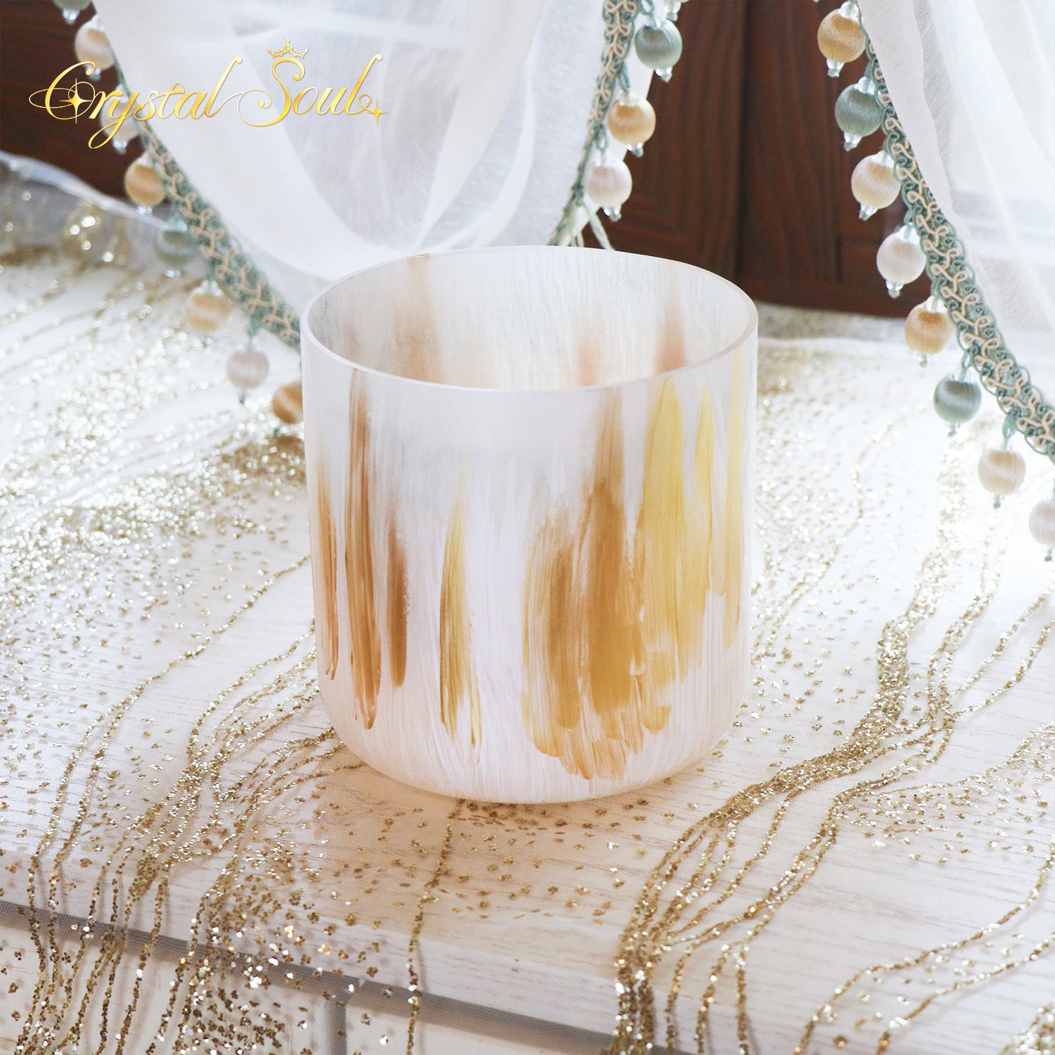 Crystal Soul Spiritual Series Hand-Painted Gilded Alchemy Crystal Bowl