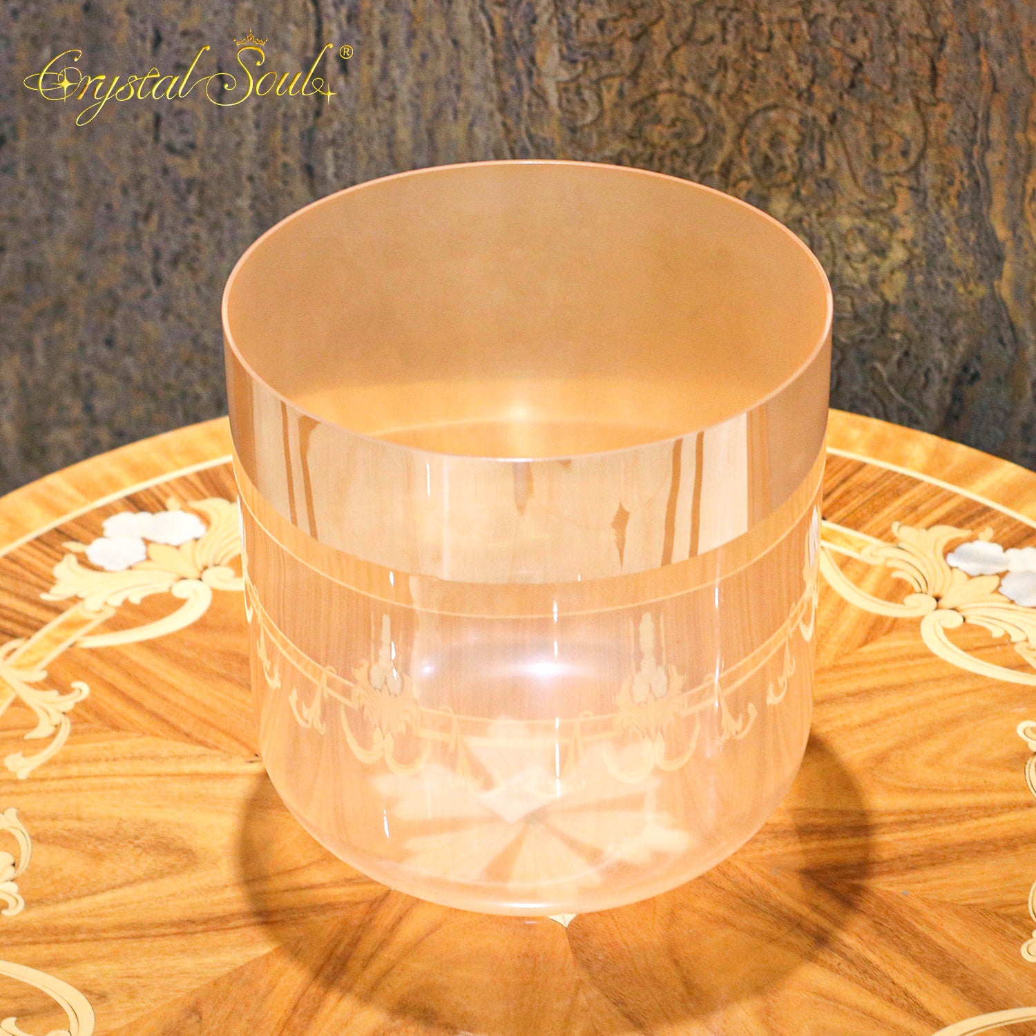 Crystal Soul Pearl Orange Alchemy Crystal Bowl