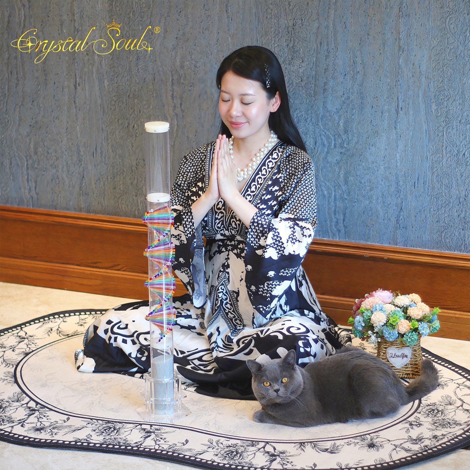 Crystal Soul Rainbow DNA Rain Stick