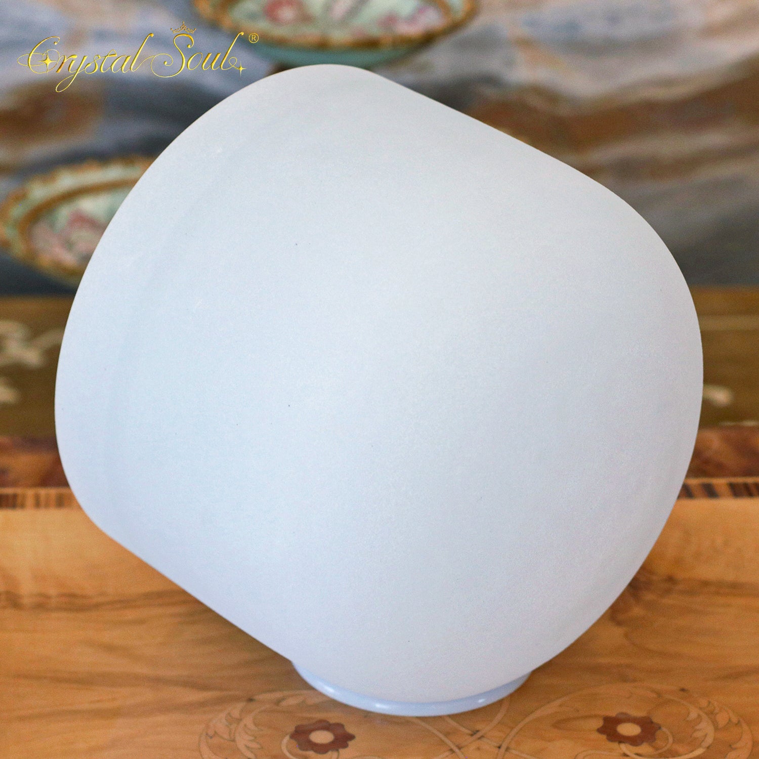 Crystal Soul White Gray High Quality Original Mineral Frosted Crystal Singing Bowls