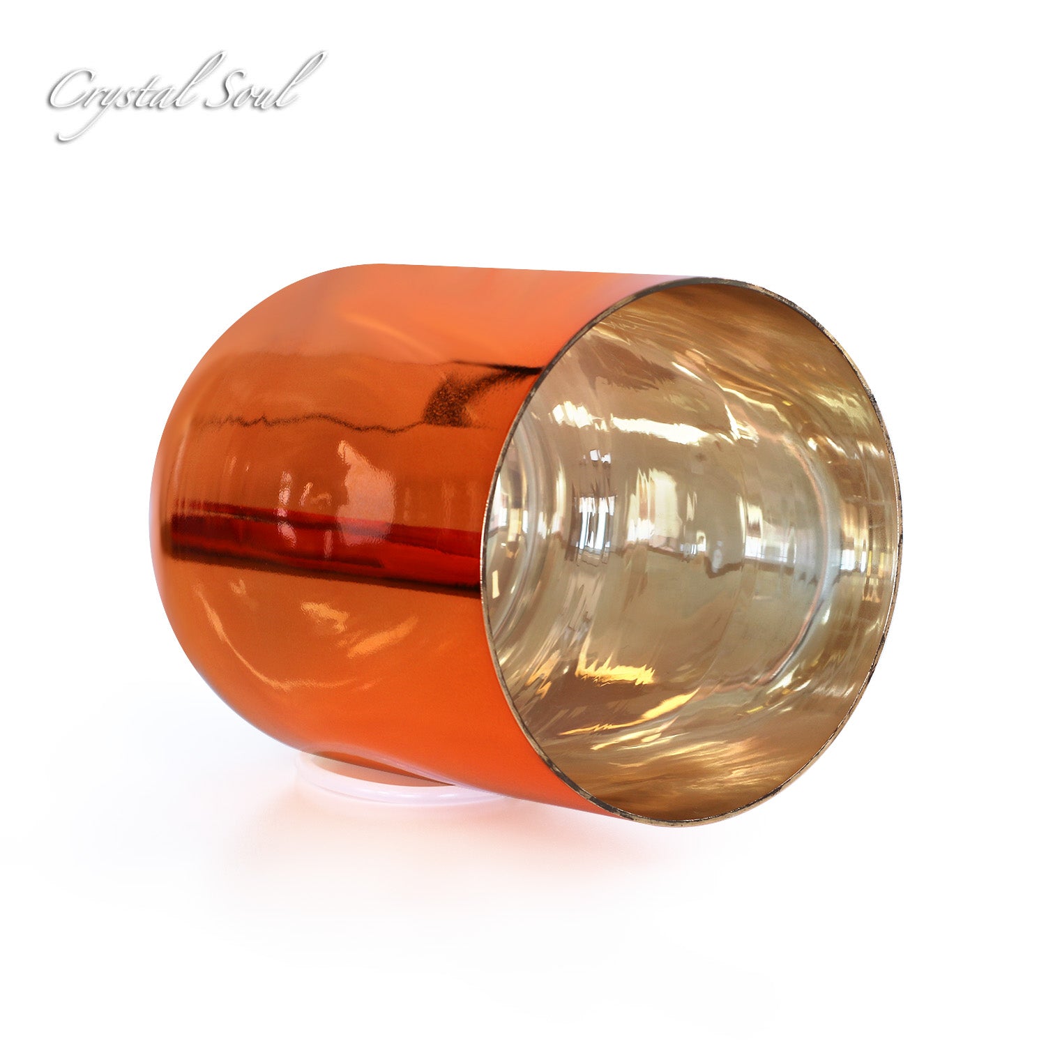 Crystal Soul Orange Electroplated Crystal Singing Bowl