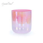 Crystal Soul Pink Clear Gradient Crystal Singing Bowl