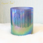 Crystal Soul Latest Cosmic Aurora Sandblasted Purple-Green Aurora Gradient Alchemy Crystal Bowl