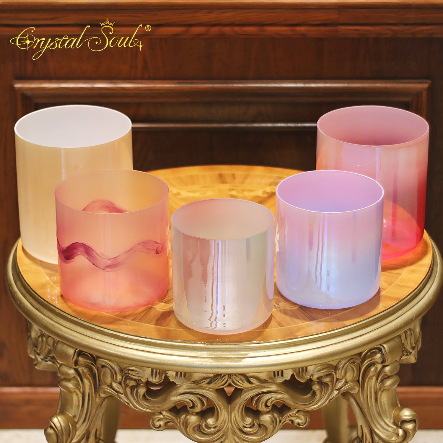 Crystal Soul 2026 New Model Alchemy Crystal Bowl Harmony Collection Five Note Set