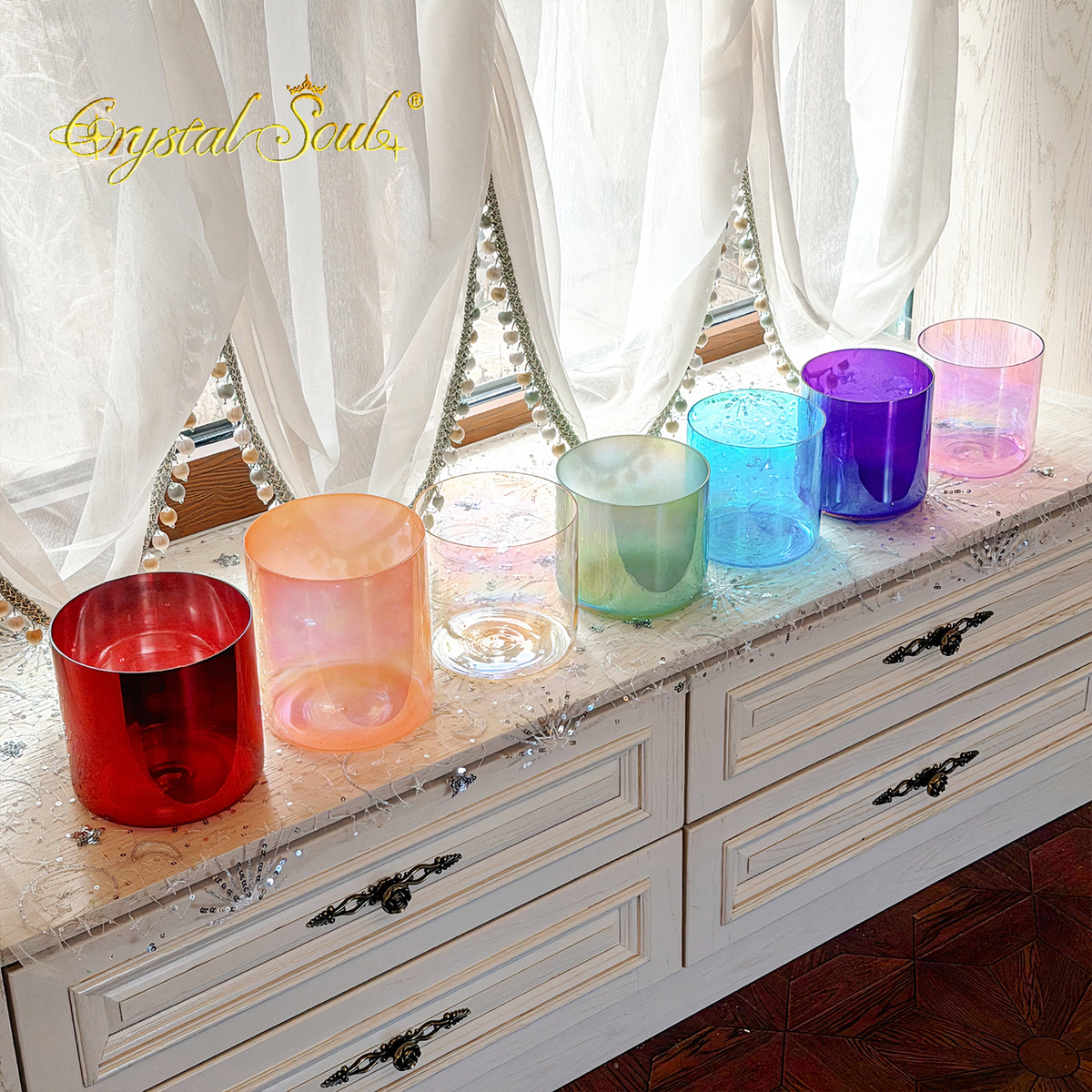 Crystal Soul New Multi‑Treasure Colored Alchemy Crystal Bowl Set