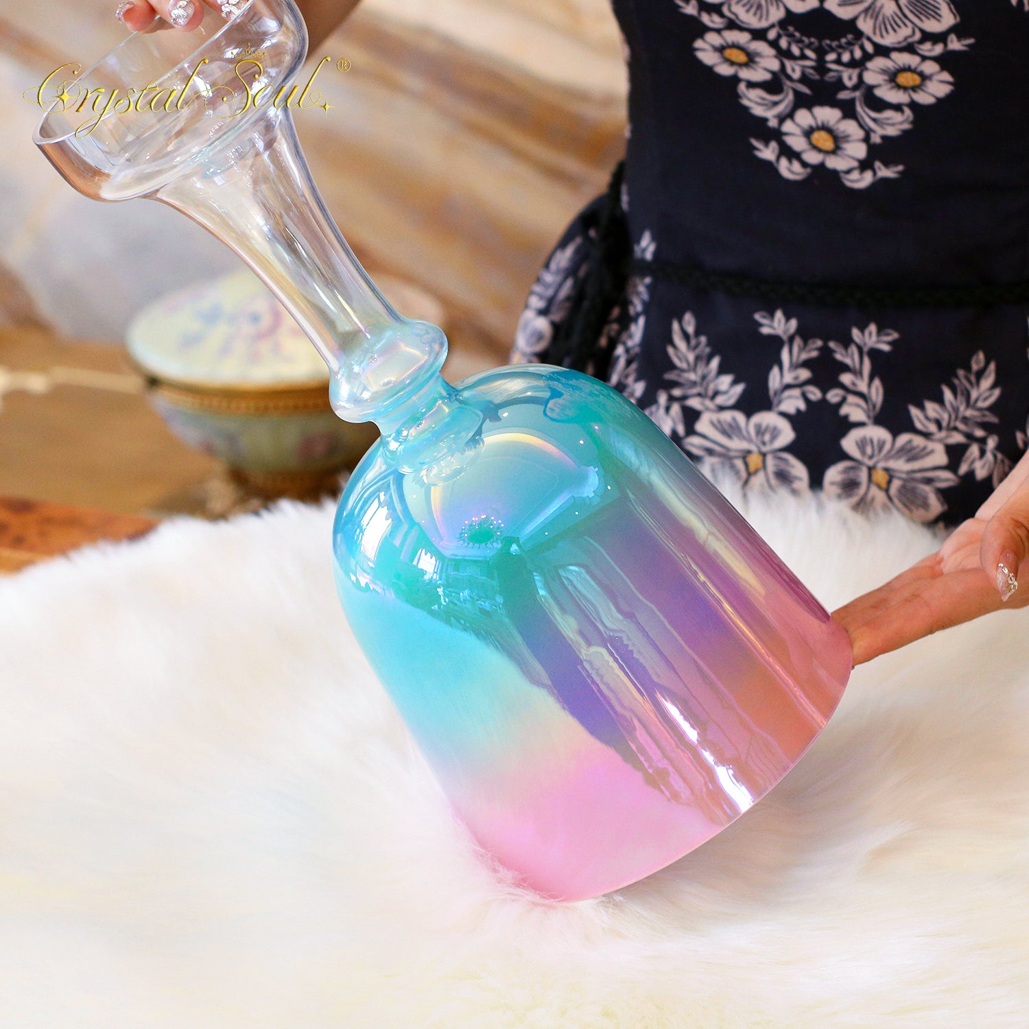 Crystal Soul Four-Layer Gradient Alchemy Holy Chalice Crystal Bowl