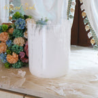 Crystal Soul Spiritual Series Hand Painted White Waterfall Texture Alchemy Crystal Bowl