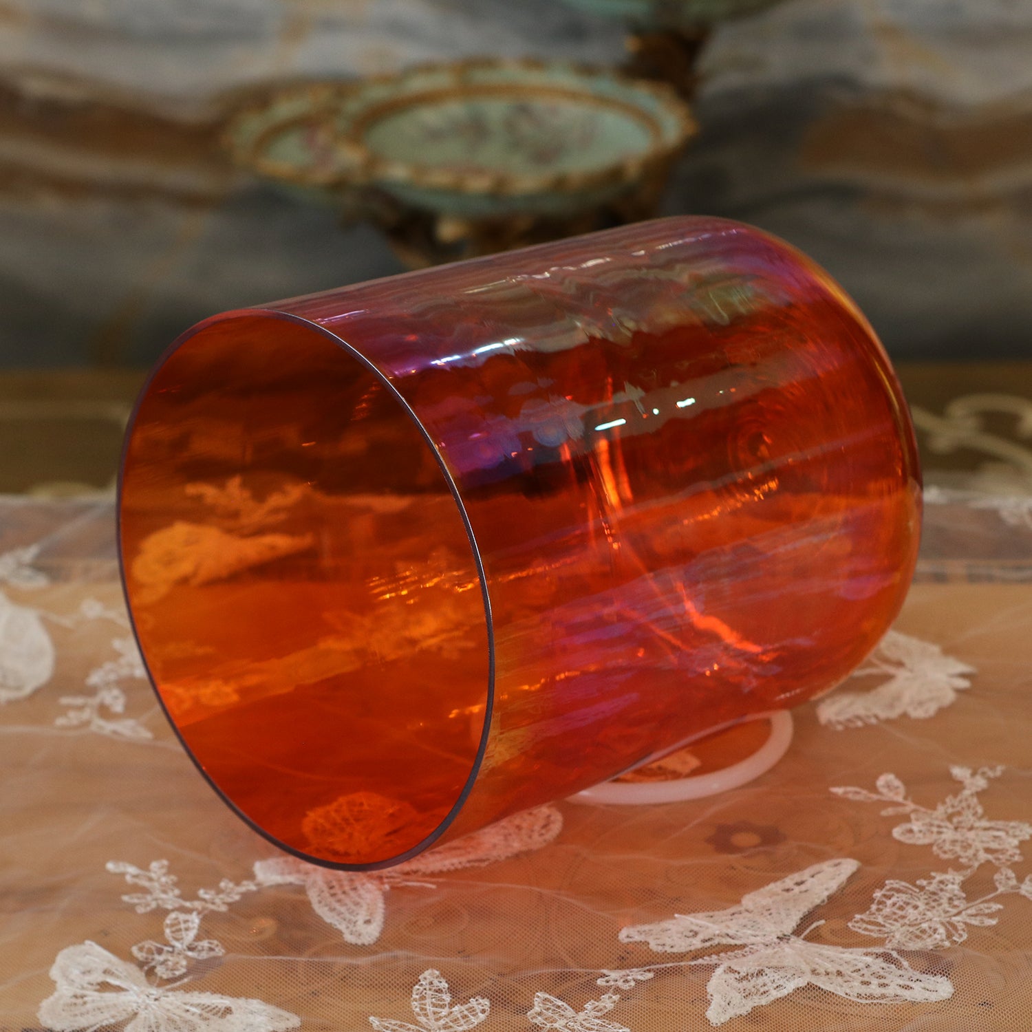 Crystal Soul Classic Red Aurora Alchemy Crystal Bowl