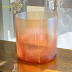 Crystal Soul Premium High Quality Orange Red Sandblasted Alchemy Crystal Bowl