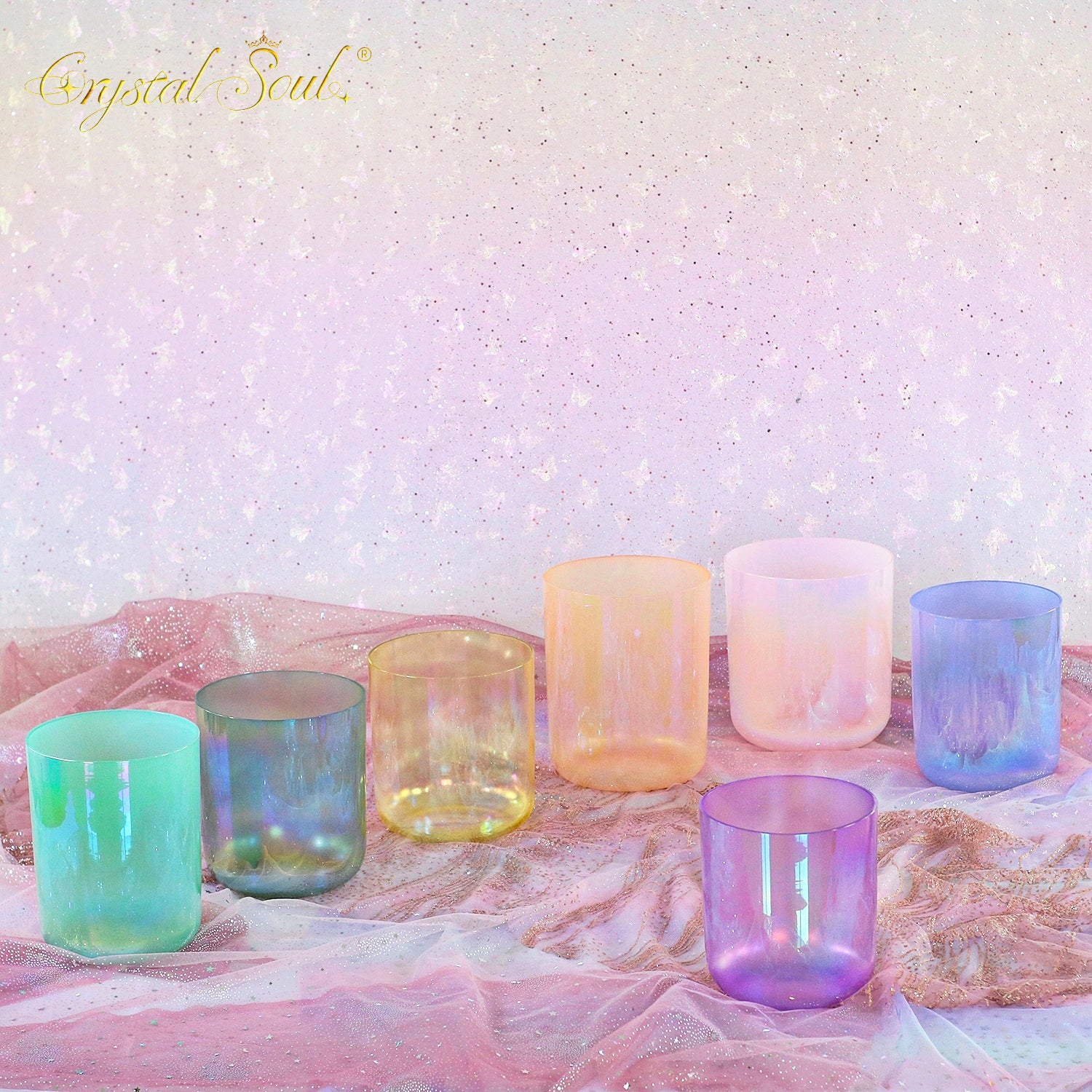 Crystal Soul Colorful Classic Seven Chakras Set Bowl Alchemy Crystal Bowl