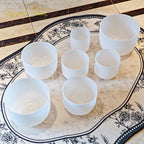 Crystal Soul High Quality Classic White Frosted Crystal Bowl Set