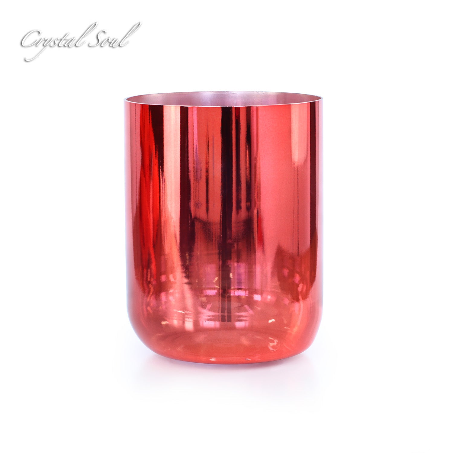 Crystal Soul Red Unique Design Colored Crystal Singing Bowl