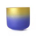 Crystal Soul Gold Purple Gradient Frosted Quartz Crystal Singing Bowl
