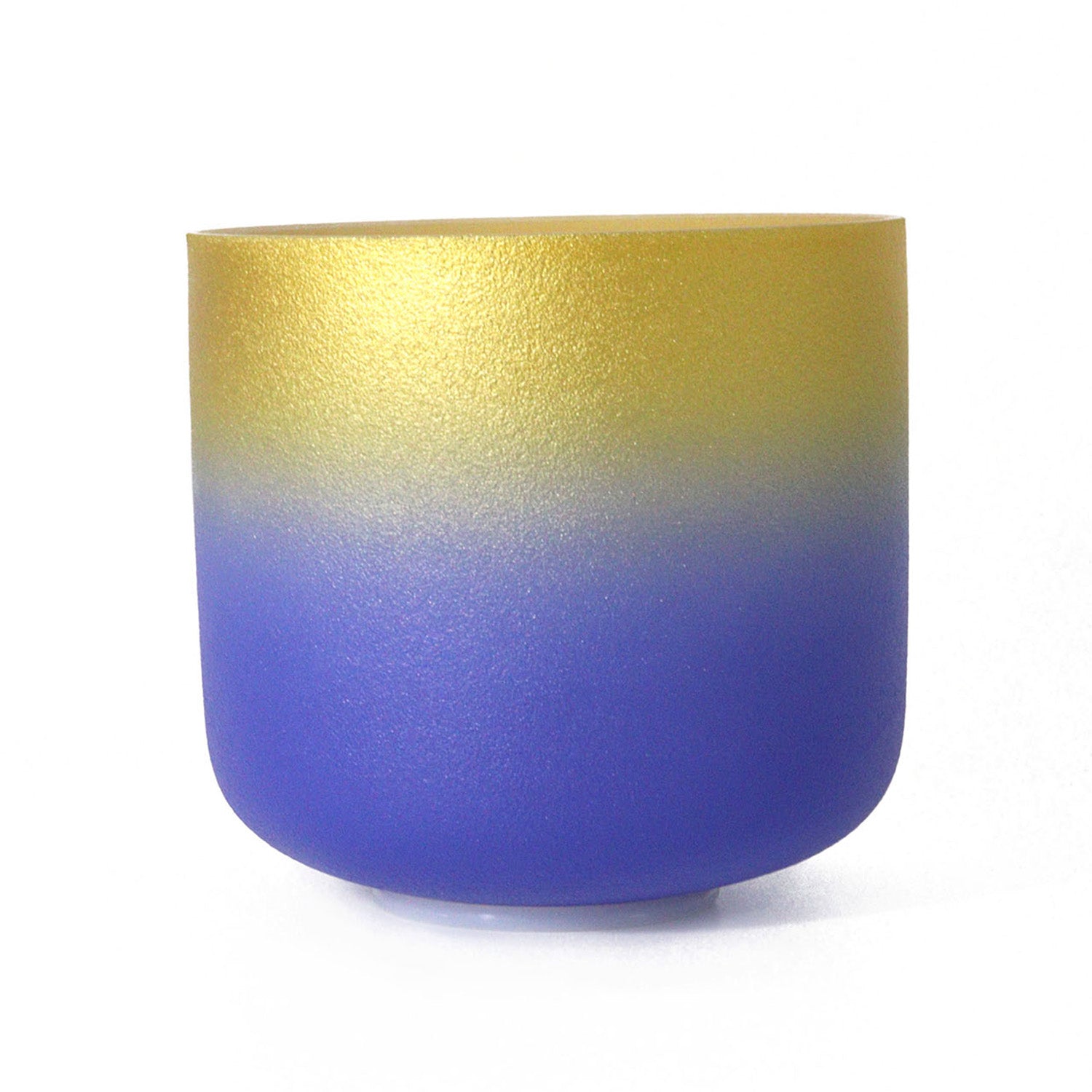 Crystal Soul Gold Purple Gradient Frosted Quartz Crystal Singing Bowl
