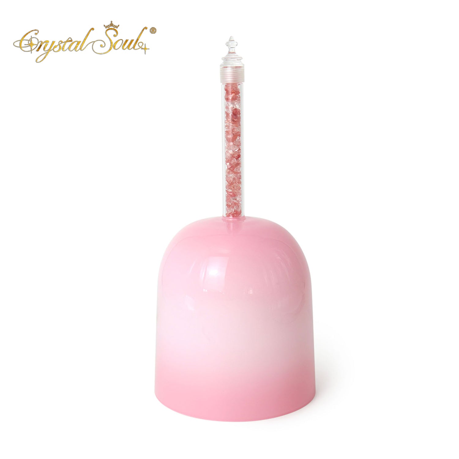 Crystal Soul Powder White Gradient Handle Alchemy Crystal Bowl