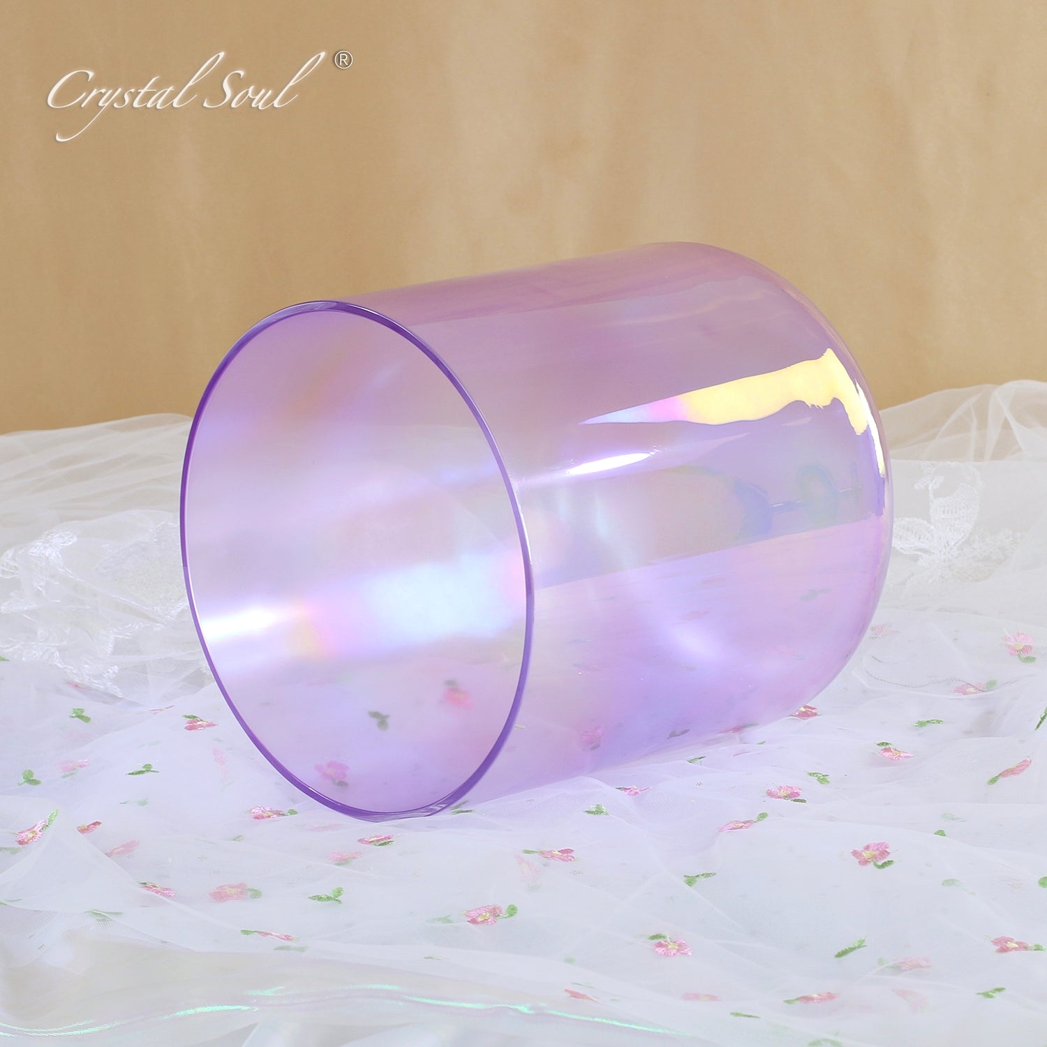 Crystal Soul Purple Clear Aurora Alchemy Crystal Bowl