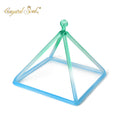 Crystal Soul Sky Azure Green Gradient Crystal Pyramid