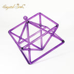Crystal Soul Purple Transparent Crystal Merkaba Sound Therapy Instrument